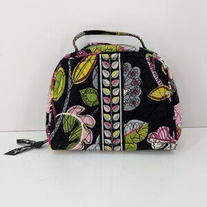 Vera Bradley Cosmetic Bag Travel Toiletries Bag Moon Blooms 6 Pockets Zip Close